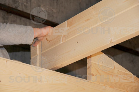 Gable end and roof beam