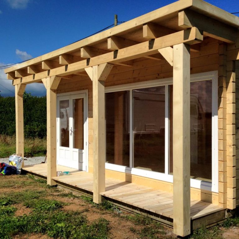 Bespoke 8m x 6m pent roof cabin, Cornwall - South West Log 