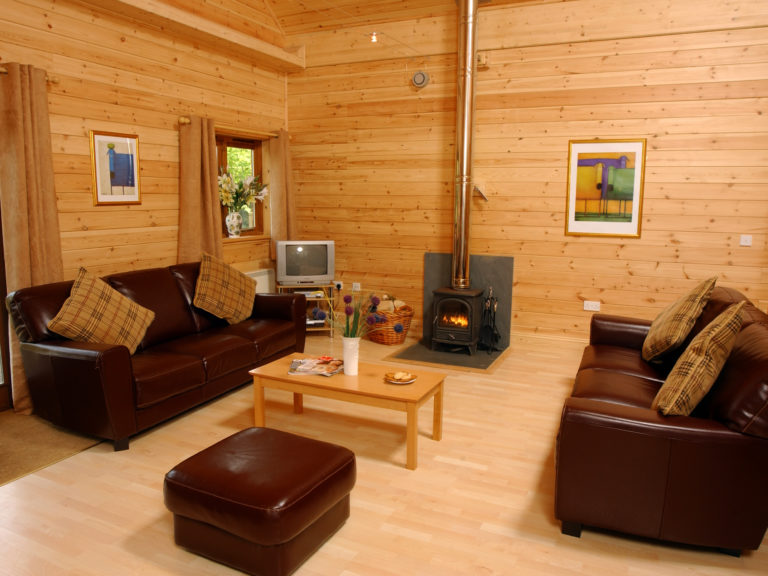 Log cabin interior