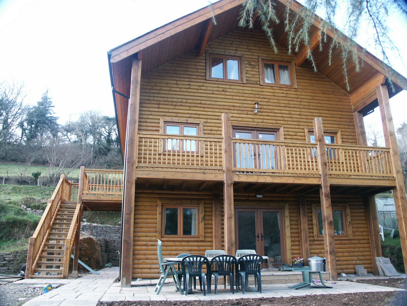 3 story Fistral residential log cabin